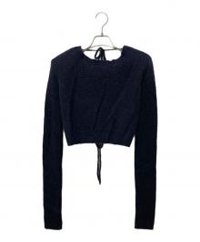 ROTATE BIRGER CHRISTENSEN（ローテート バーガー クリステンセン）の古着「バックリボンニット」｜ネイビー