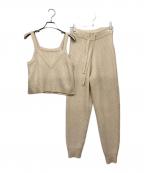 Sea Room lynnシールームリン）の古着「ブークレニットセットアップ」｜ベージュ
