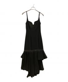 H&M×ROKH（エイチアンドエム×ロク）の古着「レイヤードスカート アシンメトリーワンピース」｜ブラック