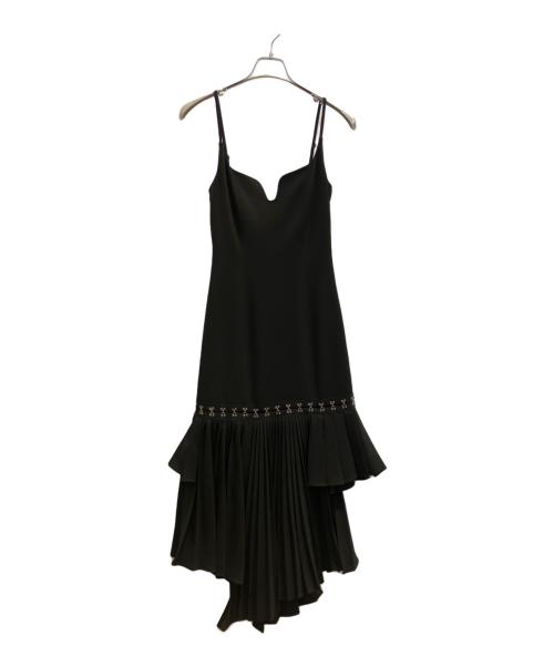 H&M（エイチアンドエム）H&M (エイチアンドエム) ROKH (ロク) レイヤードスカート アシンメトリーワンピース ブラック サイズ:XSの古着・服飾アイテム