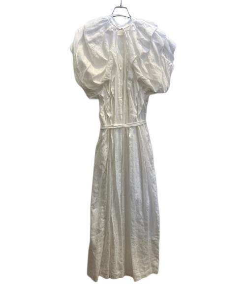 MYLAN（マイラン）MYLAN (マイラン) ボリュームスリーブ マキシワンピース ホワイト サイズ:フリーの古着・服飾アイテム