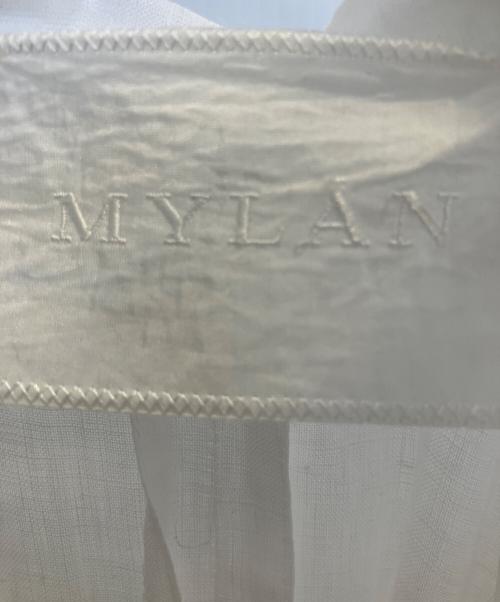 MYLAN（マイラン）MYLAN (マイラン) ボリュームスリーブ マキシワンピース ホワイト サイズ:フリーの古着・服飾アイテム