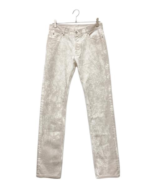 Maison Margiela（メゾンマルジェラ）Maison Margiela (メゾンマルジェラ) ホワイトマーブルデニムパンツ ベージュ サイズ:31の古着・服飾アイテム