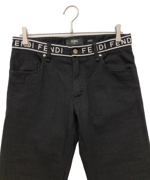 FENDI（フェンディ）FENDI (フェンディ) ブラックデニムパンツ ブラック サイズ:32/34の古着・服飾アイテム