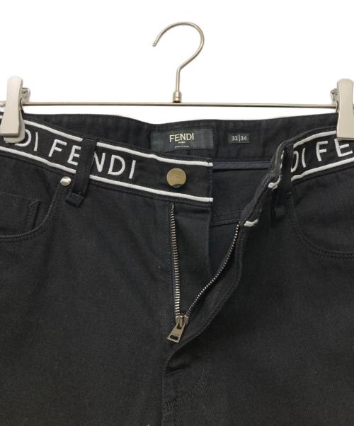 FENDI（フェンディ）FENDI (フェンディ) ブラックデニムパンツ ブラック サイズ:32/34の古着・服飾アイテム