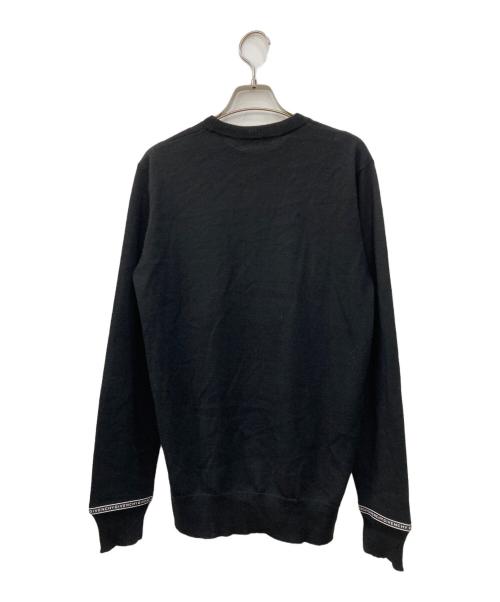 GIVENCHY（ジバンシィ）GIVENCHY (ジバンシィ) ロゴテープクルーネックニット ブラック サイズ:Sの古着・服飾アイテム