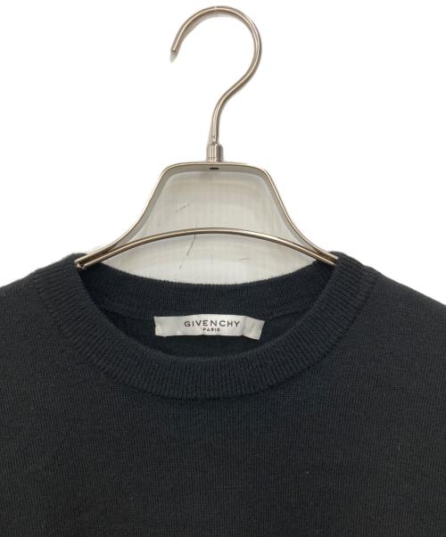 GIVENCHY（ジバンシィ）GIVENCHY (ジバンシィ) ロゴテープクルーネックニット ブラック サイズ:Sの古着・服飾アイテム