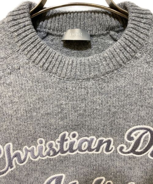 DIOR HOMME（ディオール オム）DIOR HOMME (ディオール オム) Atelier クルーネックニット グレー サイズ:Lの古着・服飾アイテム