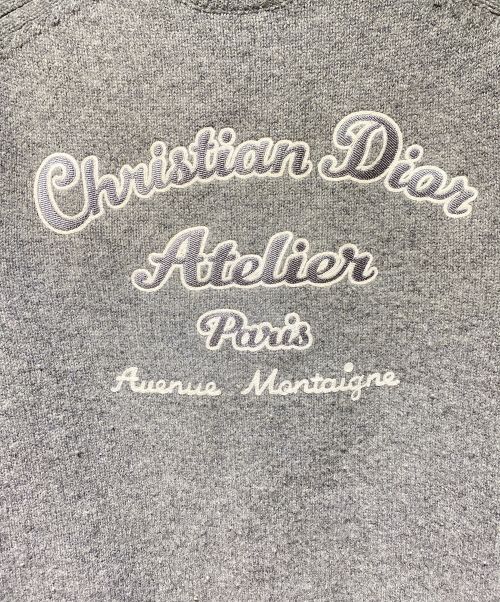 DIOR HOMME（ディオール オム）DIOR HOMME (ディオール オム) Atelier クルーネックニット グレー サイズ:Lの古着・服飾アイテム