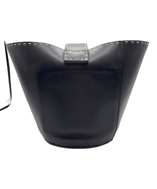 KINDER SALMON（キンダーサロモン）KINDER SALMON (キンダーサロモン) ハンドバッグ ブラックの古着・服飾アイテム