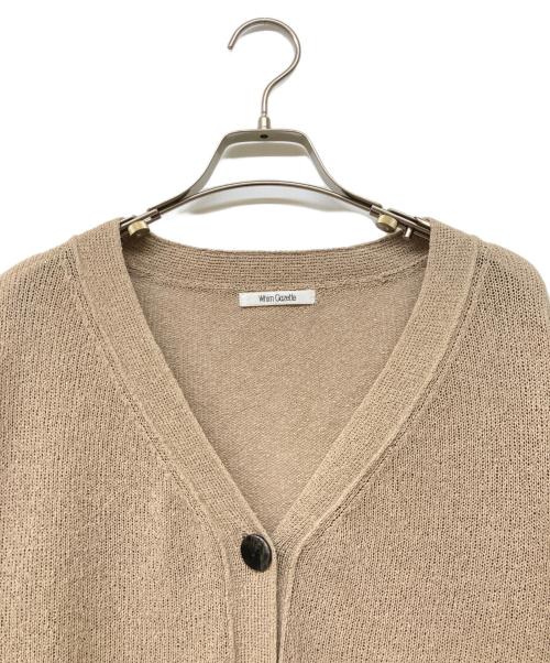 Whim Gazette（ウィムガゼット）Whim Gazette (ウィムガゼット) camifine Vネックカーディガン ベージュ サイズ:Fの古着・服飾アイテム