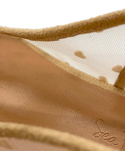 Sea Room lynn（シールームリン）Sea Room lynn (シールームリン) HEART TULLEストラップミュール ベージュ サイズ:Sの古着・服飾アイテム