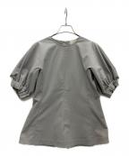 UNITED ARROWSユナイテッドアローズ）の古着「タスラン ステッチ ギャザー 5SL ブラウス」｜グレー