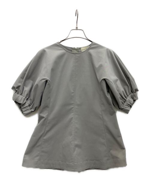 UNITED ARROWS（ユナイテッドアローズ）UNITED ARROWS (ユナイテッドアローズ) タスラン ステッチ ギャザー 5SL ブラウス グレー サイズ:SIZEFREE 未使用品の古着・服飾アイテム