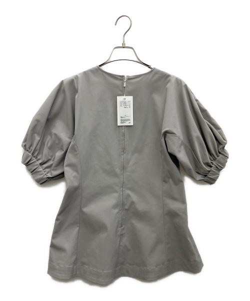 UNITED ARROWS（ユナイテッドアローズ）UNITED ARROWS (ユナイテッドアローズ) タスラン ステッチ ギャザー 5SL ブラウス グレー サイズ:SIZEFREE 未使用品の古着・服飾アイテム