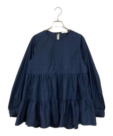 中古・古着通販】YORI (ヨリ) ティアードロングブラウス ネイビー
