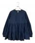 YORI（ヨリ）の古着「ティアードロングブラウス」｜ネイビー