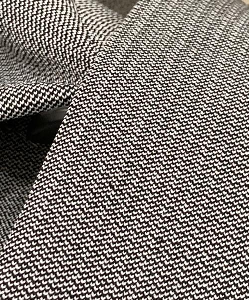 UNITED ARROWS（ユナイテッドアローズ）UNITED ARROWS (ユナイテッドアローズ) ミニフリル ジャカード カーディガン ブラック×ホワイト サイズ:-の古着・服飾アイテム