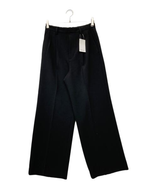 Spick and Span（スピック＆スパン）Spick and Span (スピックアンドスパン) ダブルクロスツータックパンツ ブラック サイズ:38の古着・服飾アイテム