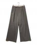FRAMeWORKフレームワーク）の古着「24SS 撥水強撚ポリエステルラップワイドパンツ」｜グレー