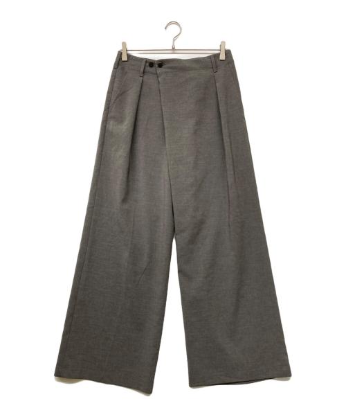 FRAMeWORK（フレームワーク）FRAMeWORK (フレームワーク) 24SS 撥水強撚ポリエステルラップワイドパンツ グレー サイズ:40の古着・服飾アイテム