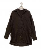 120%linoヒャクニジュッパーセント リノ）の古着「リネンスキッパーシャツ」｜ブラウン