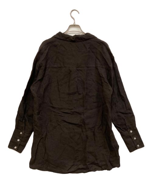120%lino（ヒャクニジュッパーセント リノ）120%LINO (ヒャクニジュッパーセント リノ) リネンスキッパーシャツ ブラウン サイズ:SIZE 42の古着・服飾アイテム