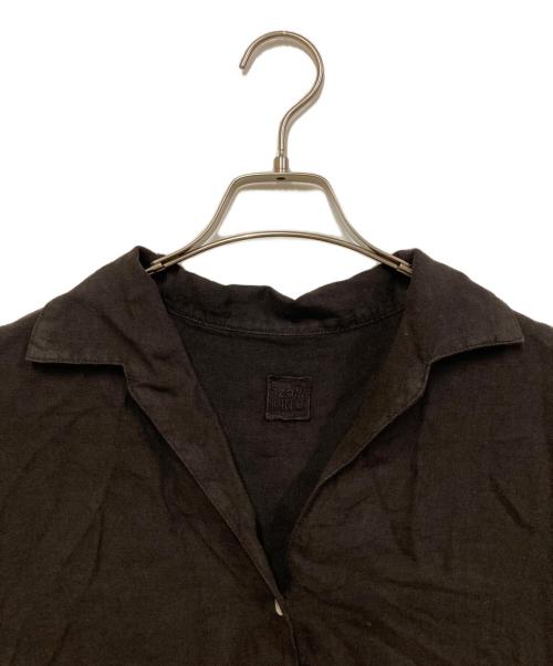 120%lino（ヒャクニジュッパーセント リノ）120%LINO (ヒャクニジュッパーセント リノ) リネンスキッパーシャツ ブラウン サイズ:SIZE 42の古着・服飾アイテム