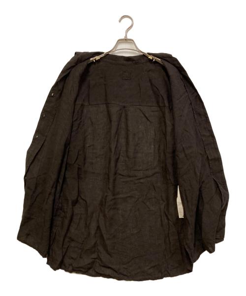 120%lino（ヒャクニジュッパーセント リノ）120%LINO (ヒャクニジュッパーセント リノ) リネンスキッパーシャツ ブラウン サイズ:SIZE 42の古着・服飾アイテム