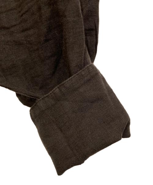 120%lino（ヒャクニジュッパーセント リノ）120%LINO (ヒャクニジュッパーセント リノ) リネンスキッパーシャツ ブラウン サイズ:SIZE 42の古着・服飾アイテム