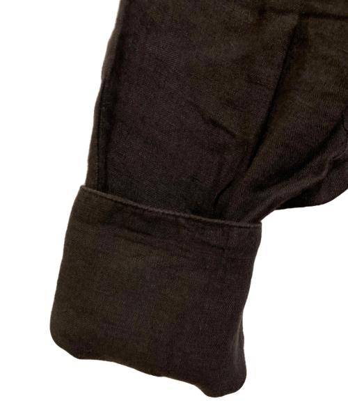 120%lino（ヒャクニジュッパーセント リノ）120%LINO (ヒャクニジュッパーセント リノ) リネンスキッパーシャツ ブラウン サイズ:SIZE 42の古着・服飾アイテム