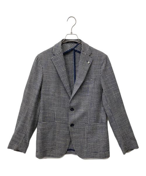 TAGLIATORE（タリアトーレ）TAGLIATORE (タリアトーレ) ウールシルクハウンドトゥーステーラードジャケット ネイビー サイズ:48の古着・服飾アイテム