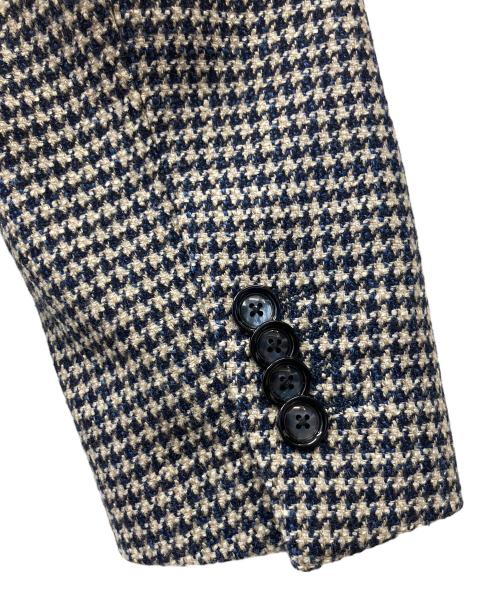 TAGLIATORE（タリアトーレ）TAGLIATORE (タリアトーレ) ウールシルクハウンドトゥーステーラードジャケット ネイビー サイズ:48の古着・服飾アイテム
