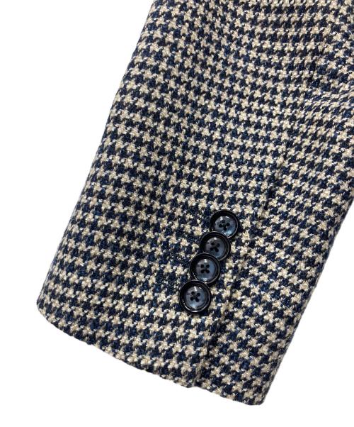 TAGLIATORE（タリアトーレ）TAGLIATORE (タリアトーレ) ウールシルクハウンドトゥーステーラードジャケット ネイビー サイズ:48の古着・服飾アイテム