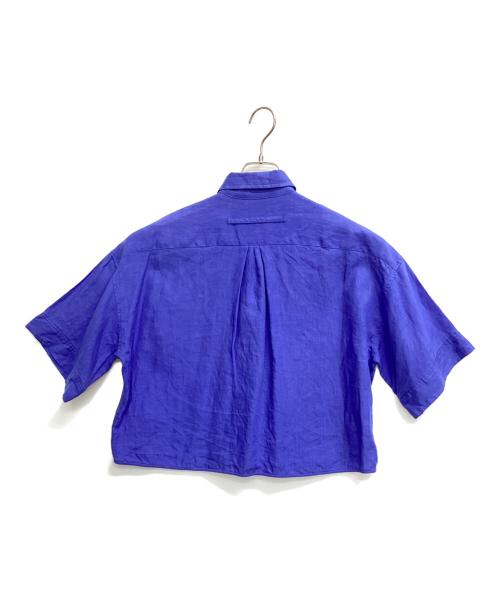 ticca（ティッカ）TICCA (ティッカ) Spick and Span (スピックアンドスパン) 別注リネン半袖エンブロイダイリーシャツ ブルー サイズ:Fの古着・服飾アイテム