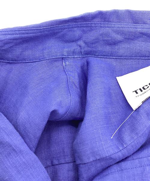 ticca（ティッカ）TICCA (ティッカ) Spick and Span (スピックアンドスパン) 別注リネン半袖エンブロイダイリーシャツ ブルー サイズ:Fの古着・服飾アイテム