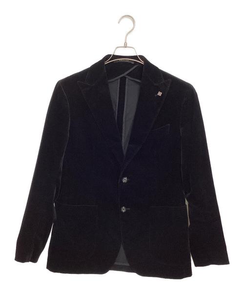 TAGLIATORE（タリアトーレ）TAGLIATORE (タリアトーレ) コットンストレッチベルベット2Bジャケット ブラック サイズ:48の古着・服飾アイテム