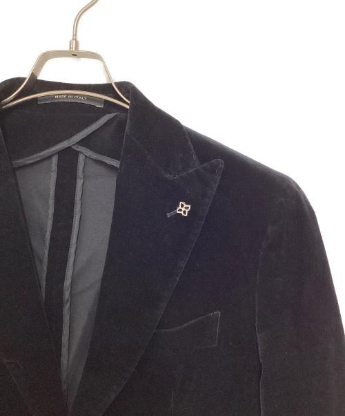 TAGLIATORE（タリアトーレ）TAGLIATORE (タリアトーレ) コットンストレッチベルベット2Bジャケット ブラック サイズ:48の古着・服飾アイテム