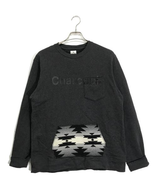charcoal（チャコール）Charcoal (チャコール) ロングスリーブTシャツ グレー サイズ:XLの古着・服飾アイテム
