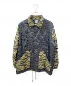 charcoal×South2 West8チャコール×サウスツー ウエストエイト）の古着「Camo Filling Coach Jacket」｜カーキ×ブラック