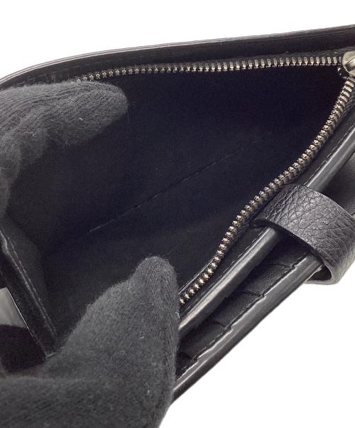BOTTEGA VENETA（ボッテガベネタ）BOTTEGA VENETA (ボッテガベネタ) 2つ折り財布 ブラックの古着・服飾アイテム