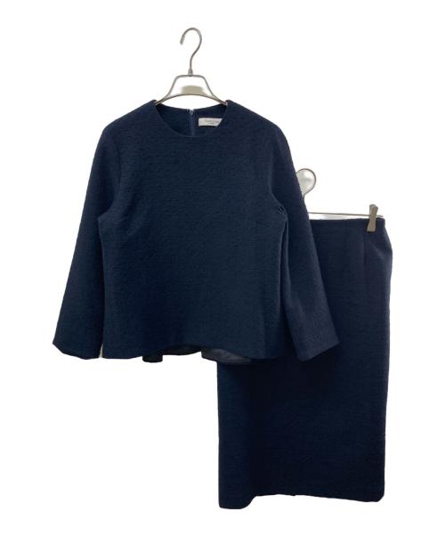 Demi-Luxe Beams（デミルクス ビームス）Demi-Luxe Beams (デミルクス ビームス) ストレッチツイードセットアップ ネイビー サイズ:38の古着・服飾アイテム