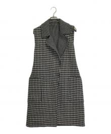 MaxMara（マックスマーラ）の古着「CUCITO AMANO ウールカシミヤリバーシブルジレ」｜ブラック