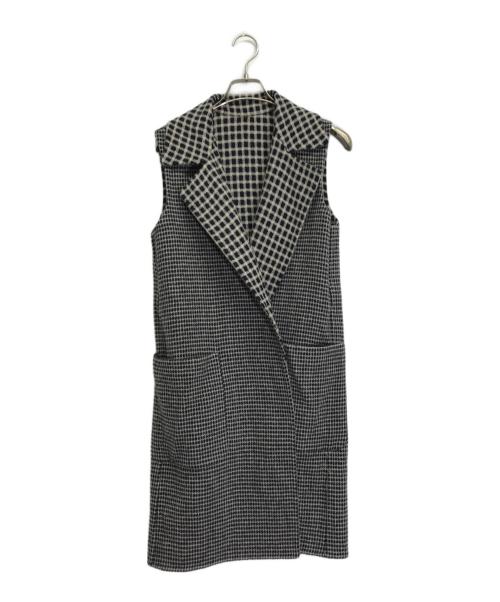 MaxMara（マックスマーラ）MaxMara (マックスマーラ) CUCITO AMANO ウールカシミヤリバーシブルジレ ブラック サイズ:38の古着・服飾アイテム