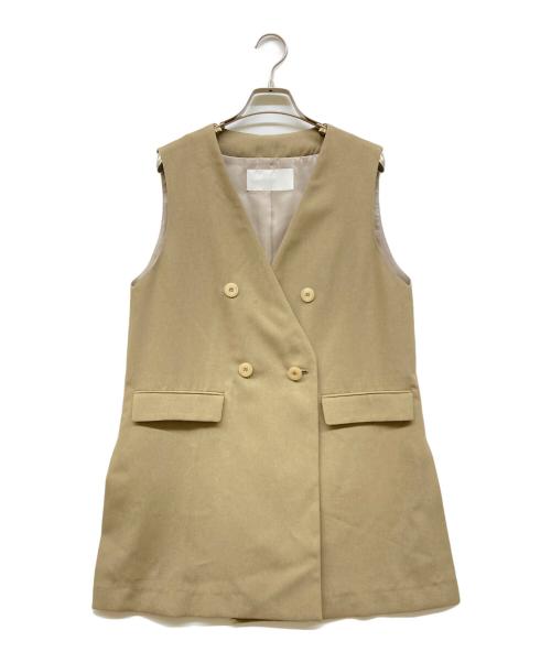 NOLLEY'S sophi（ノーリーズソフィー）NOLLEY'S sophi (ノーリーズソフィー) 梳毛調合繊スリットジレ ベージュ サイズ:38の古着・服飾アイテム