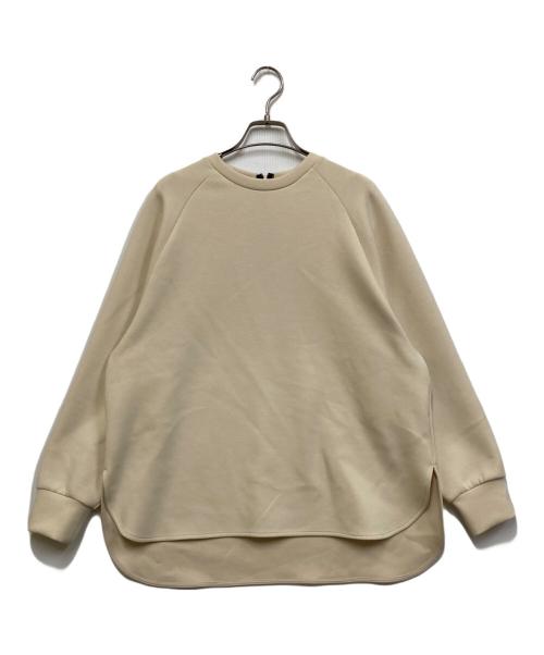 UNFILO（アンフィーロ）UNFILO (アンフィーロ) BEAUTY FORM JERSEY バックZIPプルオーバー ベージュ サイズ:Mの古着・服飾アイテム