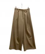 Lisiereリジェール）の古着「Tropical Wool Wide Pants」｜ベージュ