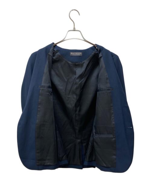 BEAUTY&YOUTH（ビューティーアンドユース）BEAUTY&YOUTH (ビューティーアンドユース) マイクロ ピンヘッド 2ボタン ジャケット ネイビー サイズ:Sの古着・服飾アイテム