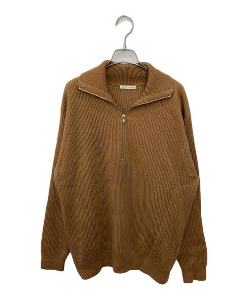 UNITED ARROWS（ユナイテッドアローズ）UNITED ARROWS (ユナイテッドアローズ) ハーフジップニット ブラウン サイズ:Ⅼの古着・服飾アイテム