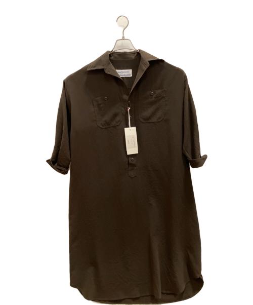 BLUEBIRD BOULEVARD（ブルーバードブルバード）BLUEBIRD BOULEVARD (ブルーバードブルバード) ワッシャーツイルドレス ブラウン サイズ:SIZE Mの古着・服飾アイテム